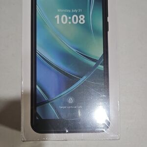 Sleek Black Smartphone with Vibrant Display